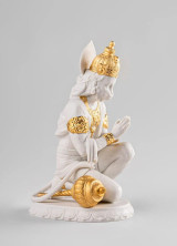 Hanuman Sculpture. Golden Luster