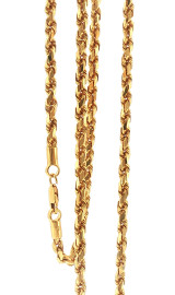 22K Yellow Gold Rope Chain Necklace – 57.90 Grams | 22 Inches