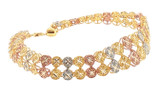 Intricate Yellow Gold Double Row Filigree Bracelet