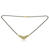 Diamond Mangalsutra Necklace - 18kt yellow gold - 17 inches-1707808709