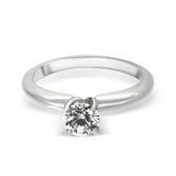 Solitaire Diamond Engagement Ring - 14kt white gold