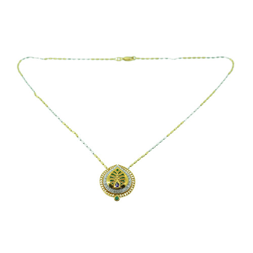 Two-Tone Diamond Necklace - 18kt Gold