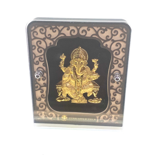 GANESH AND LAKSHMI - 24K YELLOW GOLD LEAF - SMALL