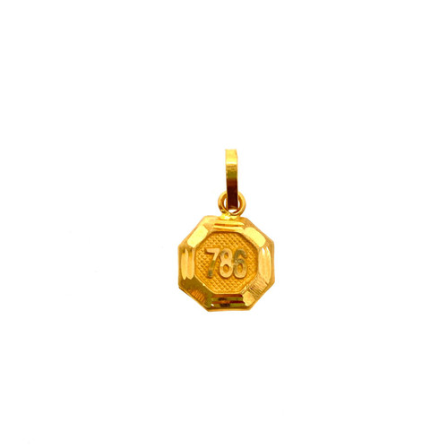 786 LUCKY NUMBER BABY PENDANT - 22K YELLOW GOLD 