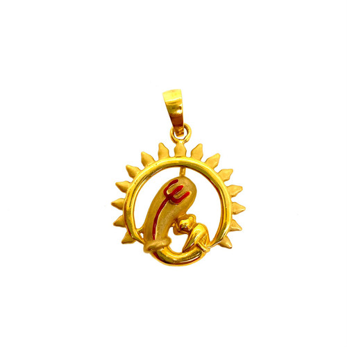 LORD GANESH PENDANT - 22K YELLOW GOLD 