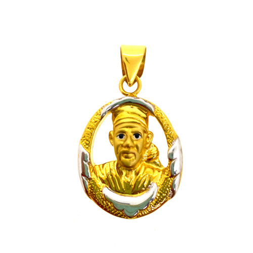 SAI BABA PENDANT IN TWO TONE - 22K 