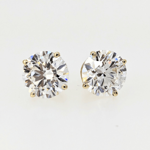 Lab Grown Diamond Stud Earrings In 18k Yellow Gold (6.18 Ct. Tw.)