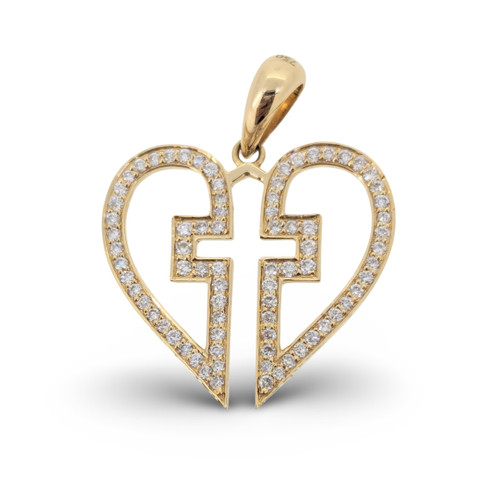 DUCHESNE PENDANT - LARGE FULL  PAVE  YELLOW GOLD