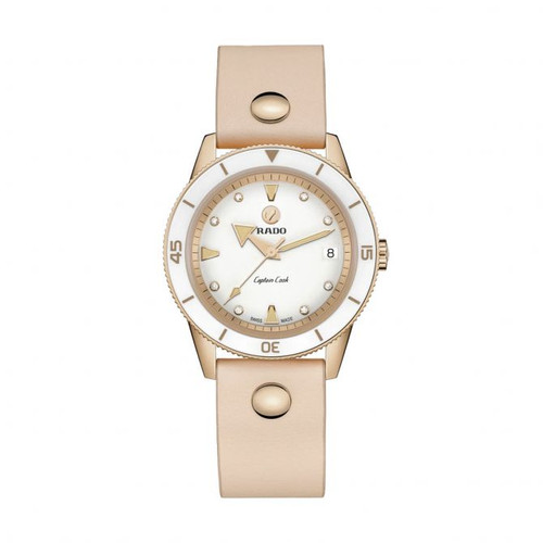  Rado Captain Cook Marina Hoermanseder 37mm Women's Watch, White Dial