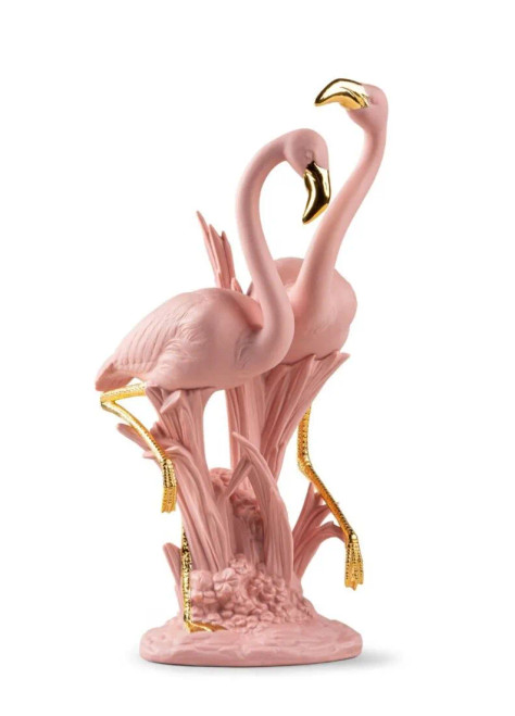 The Flamingos Sculpture. Pink LLADRO