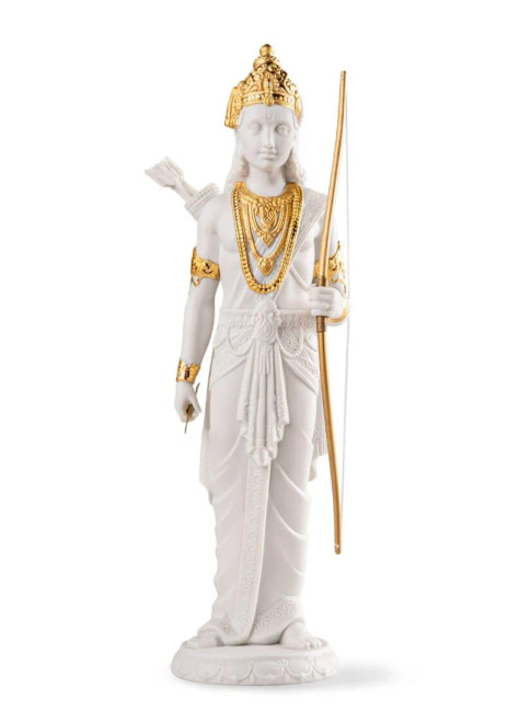 Lakshman Sculpture. Golden Luster