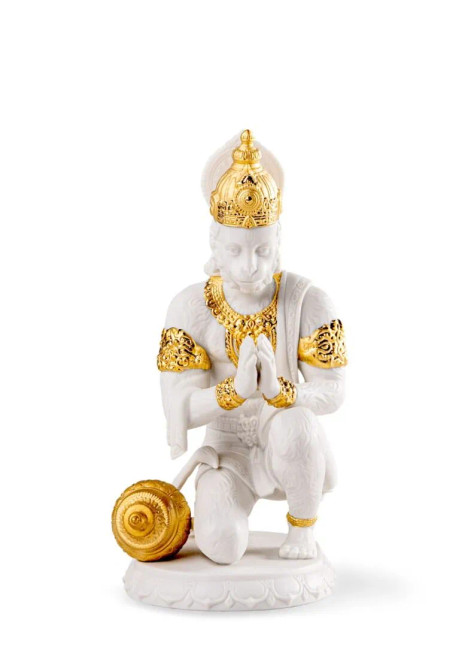 Hanuman Sculpture. Golden Luster