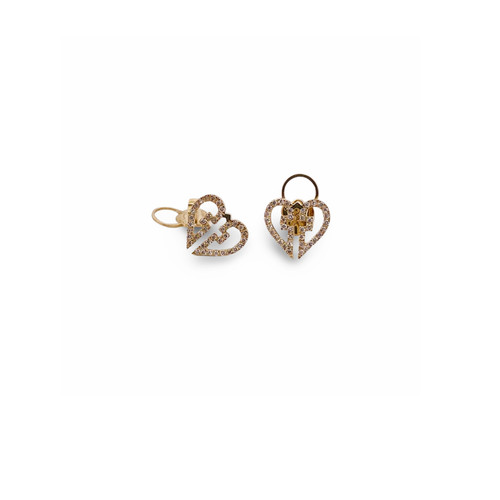 Duchesne Earring Small - Full Pave Yellow Gold.