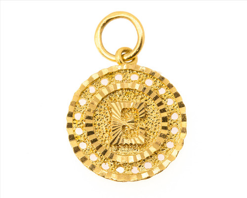 Initial pendant - 22kt yellow gold