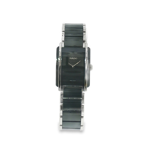 Rado Integral R20613152 Black Dial Rectangle Ceramic Ladies Watch