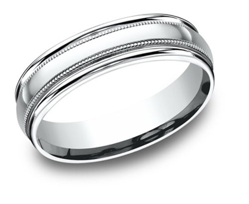 Seaways Wedding Band - 18kt White Gold