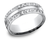 Center Cut Hammered Style Wedding Band - Platinum