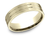 Two Thin Cut Flat Satin Wedding Band - 18kt Yellow Gold