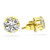 Stud Style Round Diamond Earrings - 18kt Yellow Gold