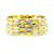 Rhodium With Cubic Zirconia Bangles - 22kt Gold - Set of 4
