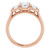 3 Stone Oval Engagement Ring - ROSE GOLD