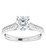 ROUND CATHEDRAL ENGAGEMENT RING - WHITE GOLD