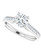 ROUND CATHEDRAL ENGAGEMENT RING - WHITE GOLD