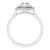  CUSHION DOUBLE HALO-STYLE ENGAGEMENT RING - WHITE GOLD