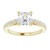 ASSCHER ACCENTED ENGAGEMENT RING - YELLOW GOLD