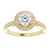 HALO-STYLE ROUND ENGAGEMENT RING - YELLOW GOLD