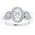 OVAL HALO-STYLE ENGAGEMENT RING - WHITE GOLD