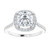 CUSHION HALO-STYLE ENGAGEMENT RING - WHITE GOLD