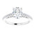 OVAL CATHEDRAL-STYLE ENGAGEMENT RING - WHITE GOLD