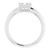 SQUARE BEZEL-SET SOLITAIRE ENGAGEMENT RING - WHITE GOLD