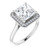 SQUARE HALO-STYLE ENGAGEMENT RING - WHITE GOLD