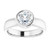 ROUND  BEZEL-SET ENGAGEMENT RING - WHITE GOLD