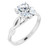 ROUND SOLITAIRE ENGAGEMENT RING - WHITE GOLD-1707853555