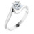 ROUND ACCENTED ENGAGEMENT RING - WHITE GOLD-1707853574