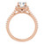 CUSHION  HALO-STYLE ENGAGEMENT RING - ROSE GOLD