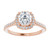 CUSHION  HALO-STYLE ENGAGEMENT RING - ROSE GOLD