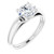 OVAL  SOLITAIRE ENGAGEMENT RING - WHITE GOLD