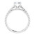 ROUND 4-PRONG SOLITAIRE ENGAGEMENT RING WITH ACCENT - WHITE GOLD