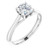 CUSHION SOLITAIRE ENGAGEMENT RING - WHITE GOLD