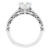 SQUARE ACCENTED ENGAGEMENT RING - WHITE GOLD