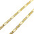 TWO TONE FIGARO CHAIN - 22K GOLD