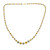 22K TWO-TONE GOLD FOOTBALL CHAIN WITH GRADUAL BEADS - LADIES CHAIN