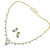 BABY PEAR SHAPE NECKLACE SET FEATURING C.Z STONE - 22K YELLOW GOLD