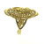 LADIES OVAL SHAPE DOME RING FEATURING FILIGREE WORK - 22K YELLOW GOLD