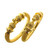 OPENABLE SCREW EXQUISITE PIPE KADA FEATURING FILIGREE WORK - 22K YELLOW GOLD - PAIR OF 2 