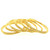 SLIP ON PIPE BANGLES FEATURING BALL WORK - 22K YELLOW GOLD - SET OF 6 